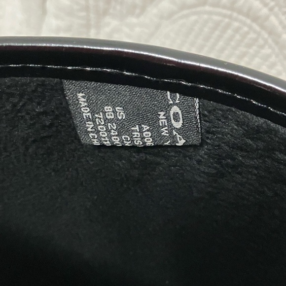 COACH Leopard/Solid Black Rain Boots with Gold Coach Grommets, Black/Gold Laces - Picture 9 of 16